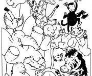 Coloriage et dessins gratuit Animaux de Zoo en ligne à imprimer