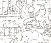 Coloriage et dessins gratuit Animaux en cages à imprimer