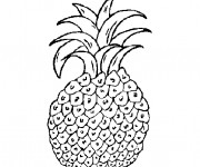 Coloriage Aliments Fruit Ananas