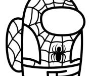 Coloriage Among Us Spiderman 