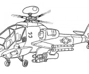 Coloriage et dessins gratuit Hélicoptère Cobra de Guerre à imprimer