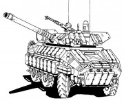 Coloriage et dessins gratuit Tank de guerre à imprimer