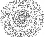 Coloriage et dessins gratuit Mandala Art Thérapie à imprimer
