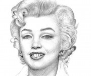 Coloriage et dessins gratuit Célébrités Marilyn Monroe à imprimer