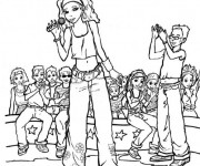 Coloriage et dessins gratuit Camp Rock Musique à imprimer