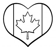 Coloriage et dessins gratuit Amour de Canada à imprimer