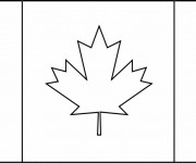 Coloriage Drapeau Canada simple