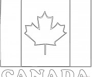 Coloriage et dessins gratuit Drapeau Canada stylisé à imprimer