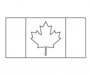 Coloriage et dessins gratuit Drapeau de Canada à découper à imprimer