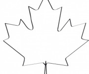 Coloriage Feuille d'érable Canada