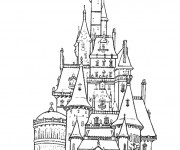 Coloriage château couleur