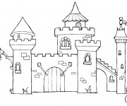 Coloriage château en ligne