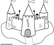 Coloriage Château et ses gardes