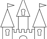 Coloriage et dessins gratuit Châteaux facile à imprimer