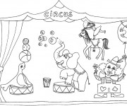 Coloriage et dessins gratuit Animaux du Cirque à imprimer