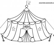 Coloriage et dessins gratuit Cirque Chapiteau maternelle à imprimer