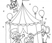 Coloriage Cirque pour Les Enfants