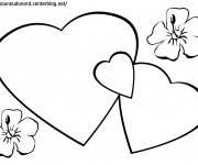Coloriage et dessins gratuit Coeur Amour à imprimer