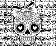 Coloriage Crâne mexicain en ligne