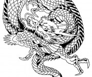 Coloriage Dragon chinois maternelle