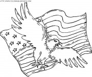 Coloriage et dessins gratuit Aigle d'Amérique à imprimer
