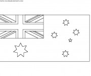 Coloriage et dessins gratuit Drapeau Australie à imprimer