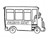 Coloriage et dessins gratuit Minibus Enfant à imprimer