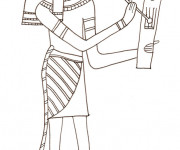 Coloriage et dessins gratuit Egypte ancienne au crayon à imprimer
