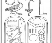 Coloriage et dessins gratuit Egypte antique à imprimer