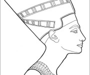 Coloriage et dessins gratuit Egypte Nefertiti à imprimer
