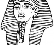 Coloriage et dessins gratuit Egypte Pharaon Toutânkhamon à imprimer