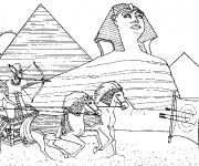 Coloriage Paysage d Pharaon en Egypte ancienne