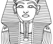Coloriage Pharaon Egyptien couleur