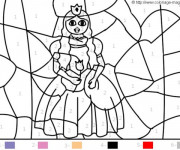 Coloriage Princesse magique Facile