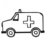 Coloriage Ambulance de L'Hôpital
