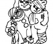 Coloriage et dessins gratuit L'ours blessé à imprimer