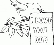 Coloriage et dessins gratuit I Love You Dad à imprimer