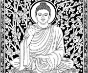 Coloriage et dessins gratuit Inspiration Zen Buddha à imprimer