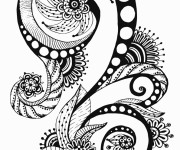 Coloriage et dessins gratuit Inspiration Zen en noir et blanc à imprimer