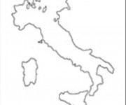 Coloriage Italie à découper