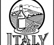 Coloriage Vin en Italie