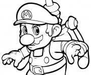 Coloriage et dessins gratuit Jeux Vidéo Super Mario à imprimer