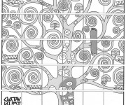 Coloriage et dessins gratuit Klimt pour adulte à imprimer