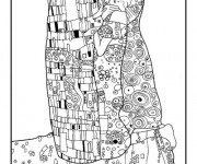 Coloriage et dessins gratuit Klimt pour relaxation à imprimer