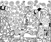 Coloriage et dessins gratuit Klimt Symoblisme à imprimer