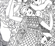 Coloriage et dessins gratuit Tableau de Gustav Klimt à imprimer
