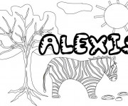 Coloriage et dessins gratuit Les Prénoms Alexis à imprimer