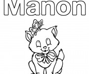 Coloriage et dessins gratuit Les Prénoms Manon à imprimer