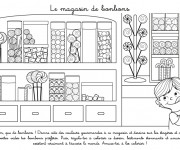 Coloriage et dessins gratuit Le Magasin de Bonbons à imprimer