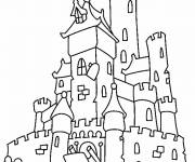Coloriage et dessins gratuit Château ancien simple à imprimer